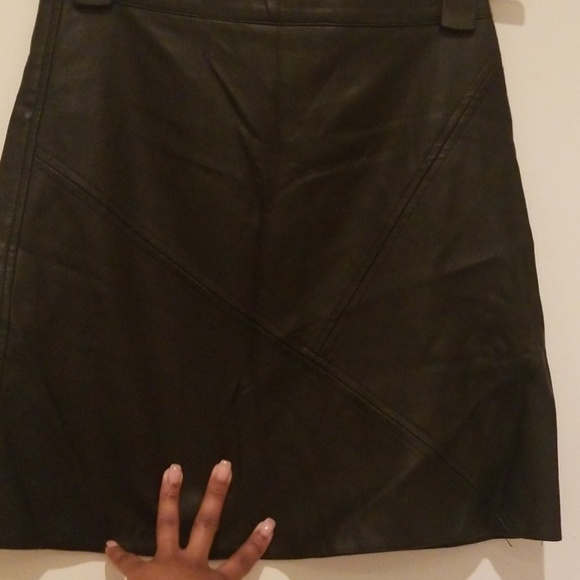 High-waisted Black Faux Leather Zara Skirt - Picture 2 of 4